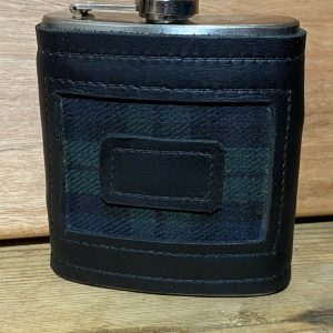Leather & Tartan Hip Flask